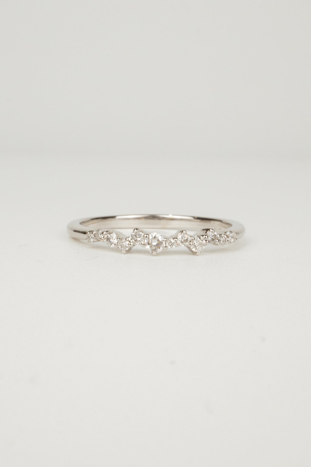 Diamond Confetti Wedding Ring - White Gold