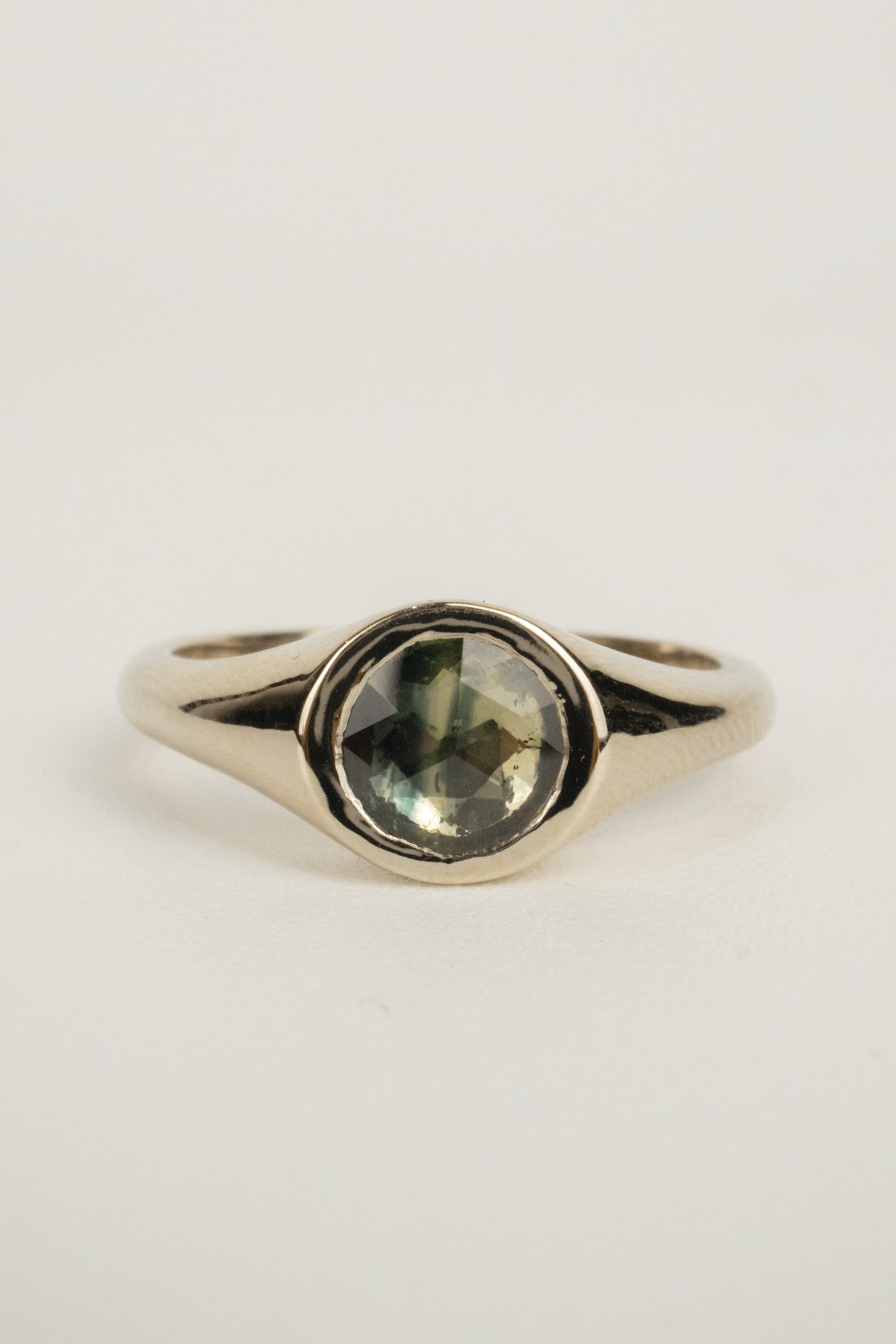 Wells Men's Signet Ring- 0.6ct Parti Sapphire