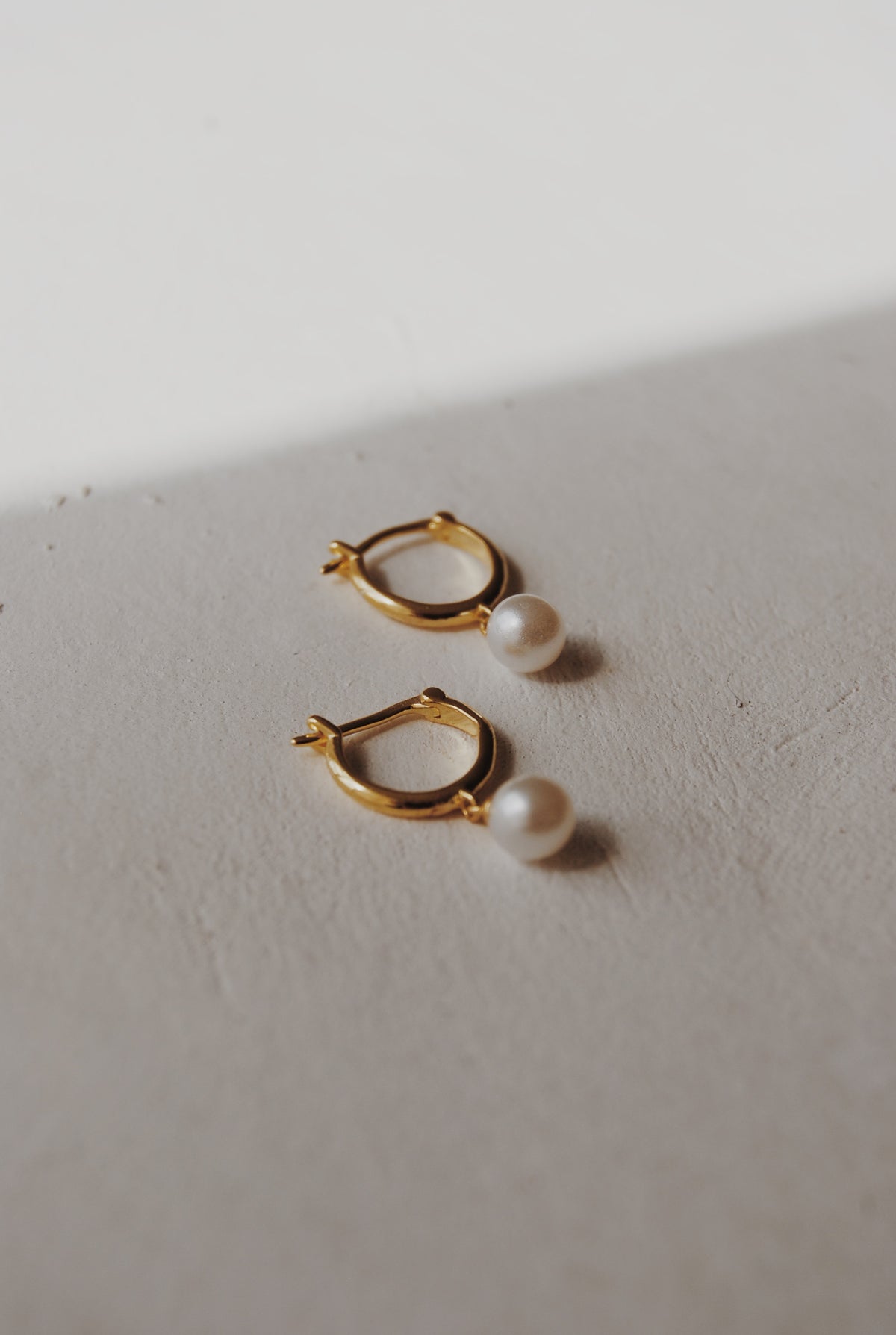 Nicole Pearl Hoop Earrings