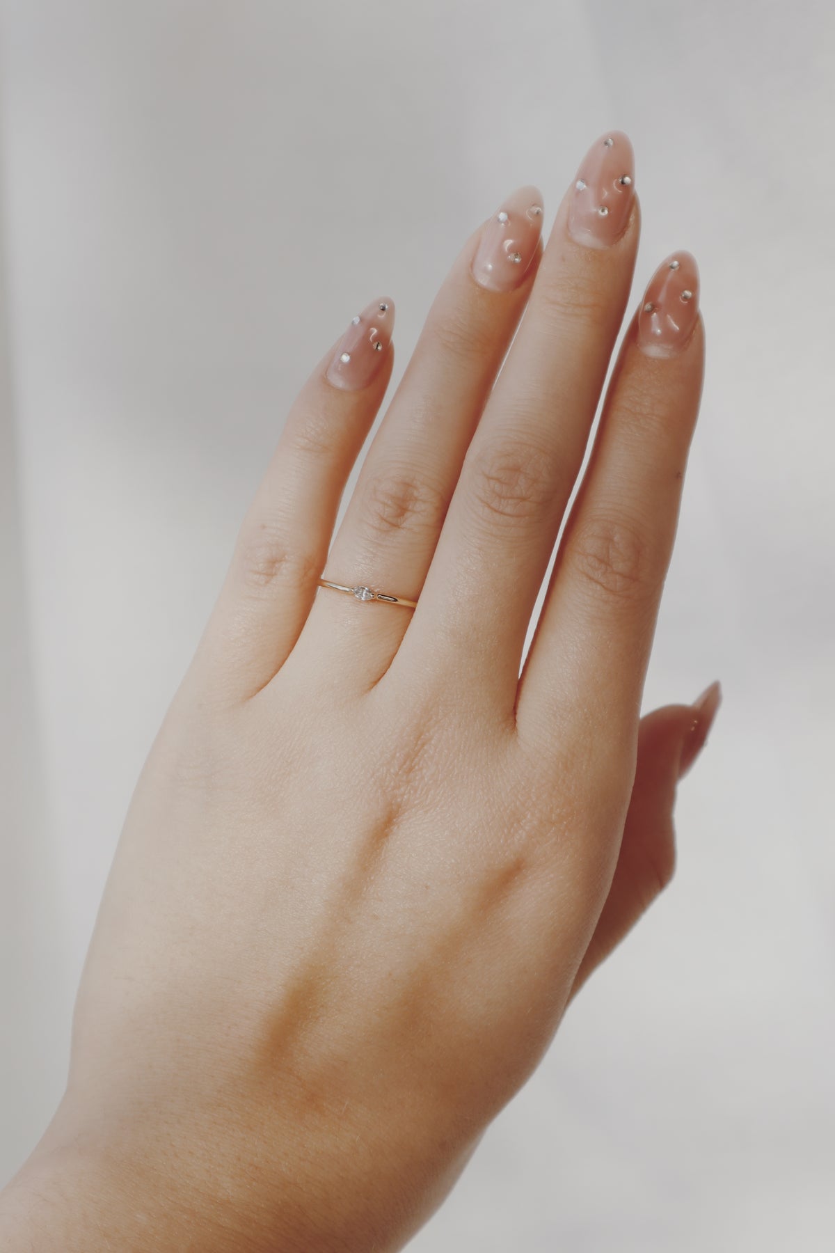 10k Marquise Stacking Ring - Lab Diamond