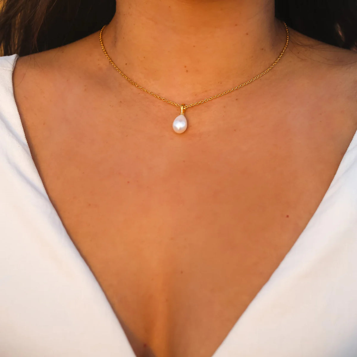 Andi Pearl Necklace - Vermeil