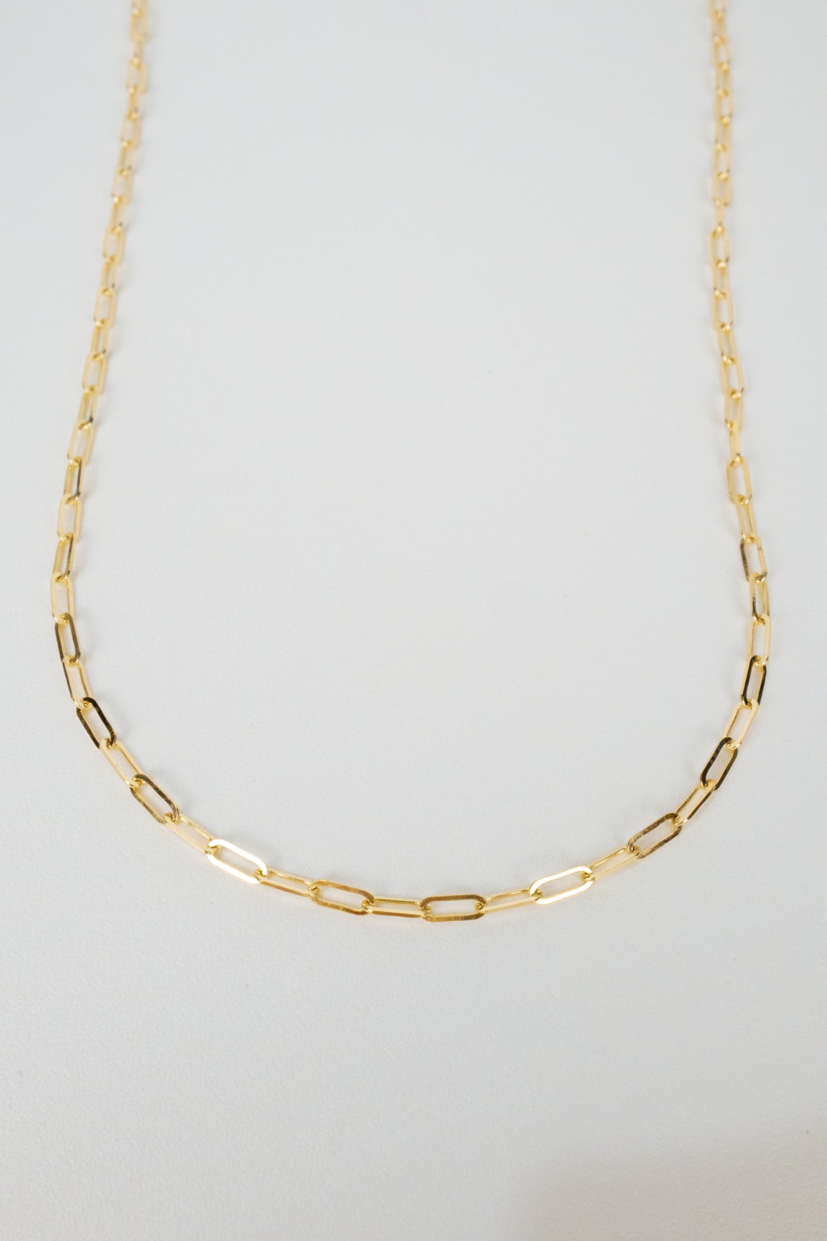 10K Gold Paperclip Necklace
