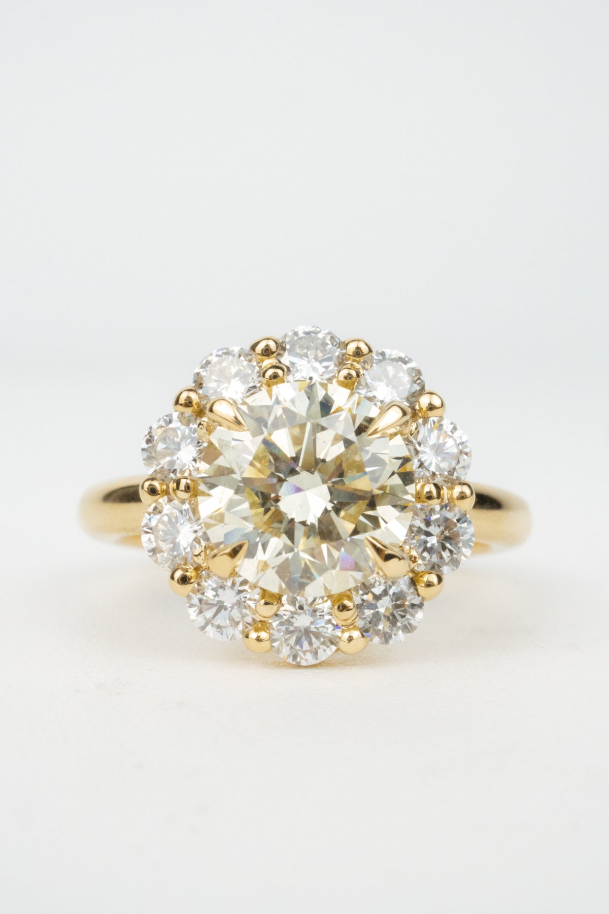 Iverson Engagement Ring- 3.39ctw Yellow Round