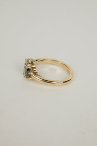Eliza Engagement Ring- 1ct Oval and Natural Green Sapphires