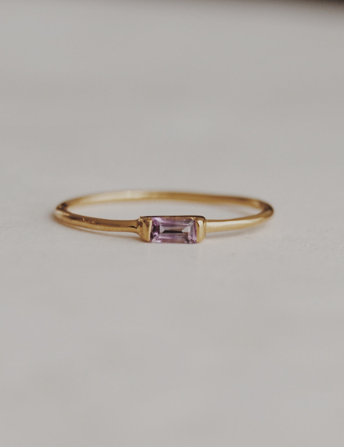 Baguette Amethyst Ring