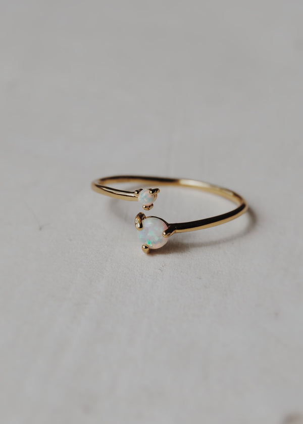 Double opal ring