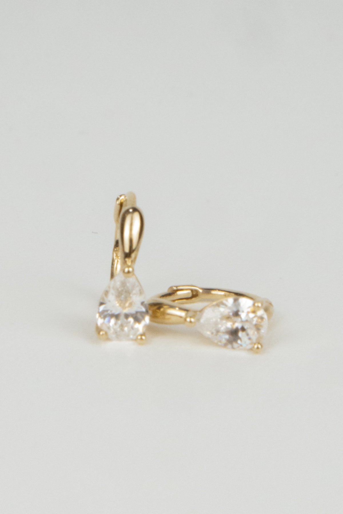 10K Norma Pear Cartilage Hoop Earrings