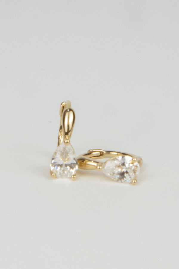 10K Norma Pear Cartilage Hoop Earrings