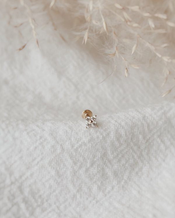 14k Solid Gold Cartilage Stud Earring