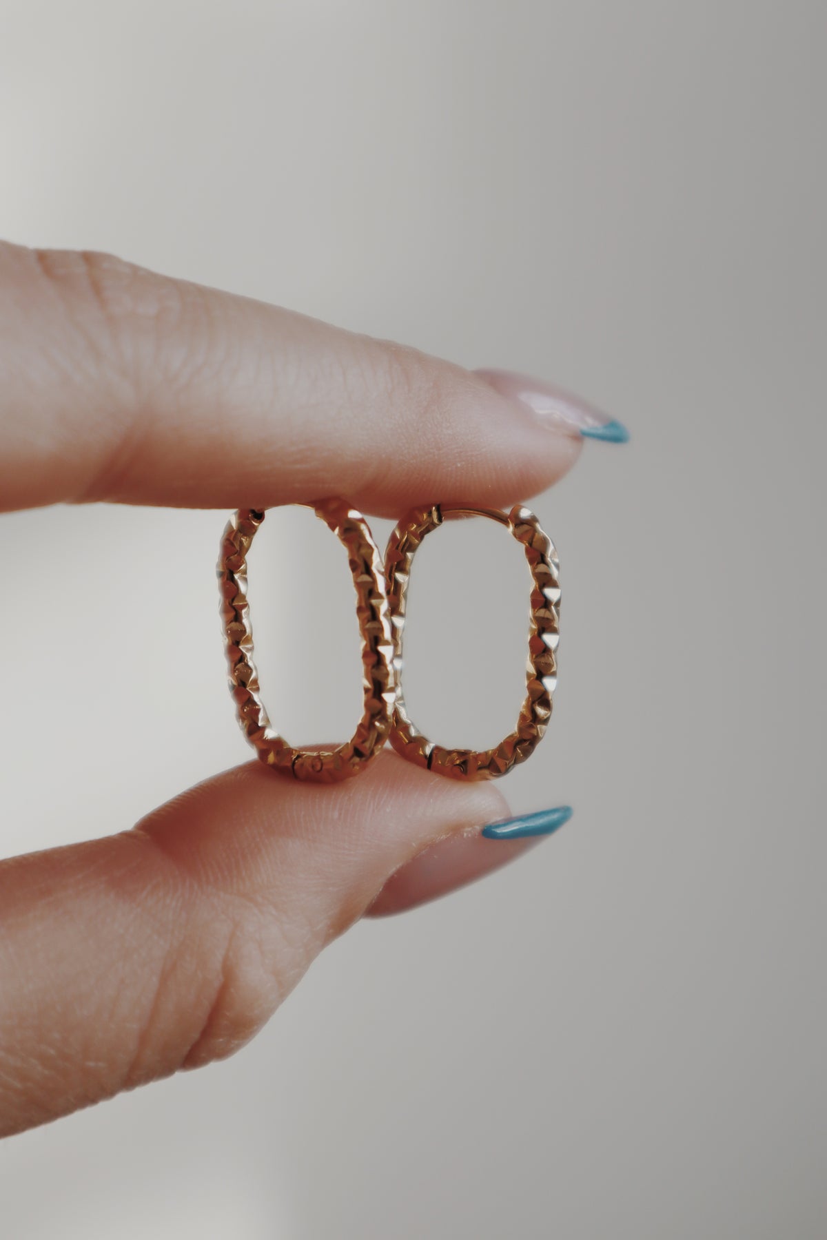Sparkler Oblong Hoop Earrings