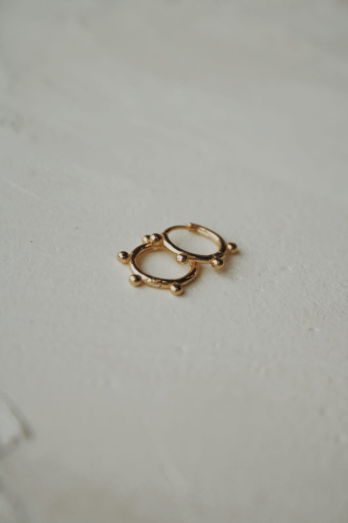 Dotted Huggie Hoops