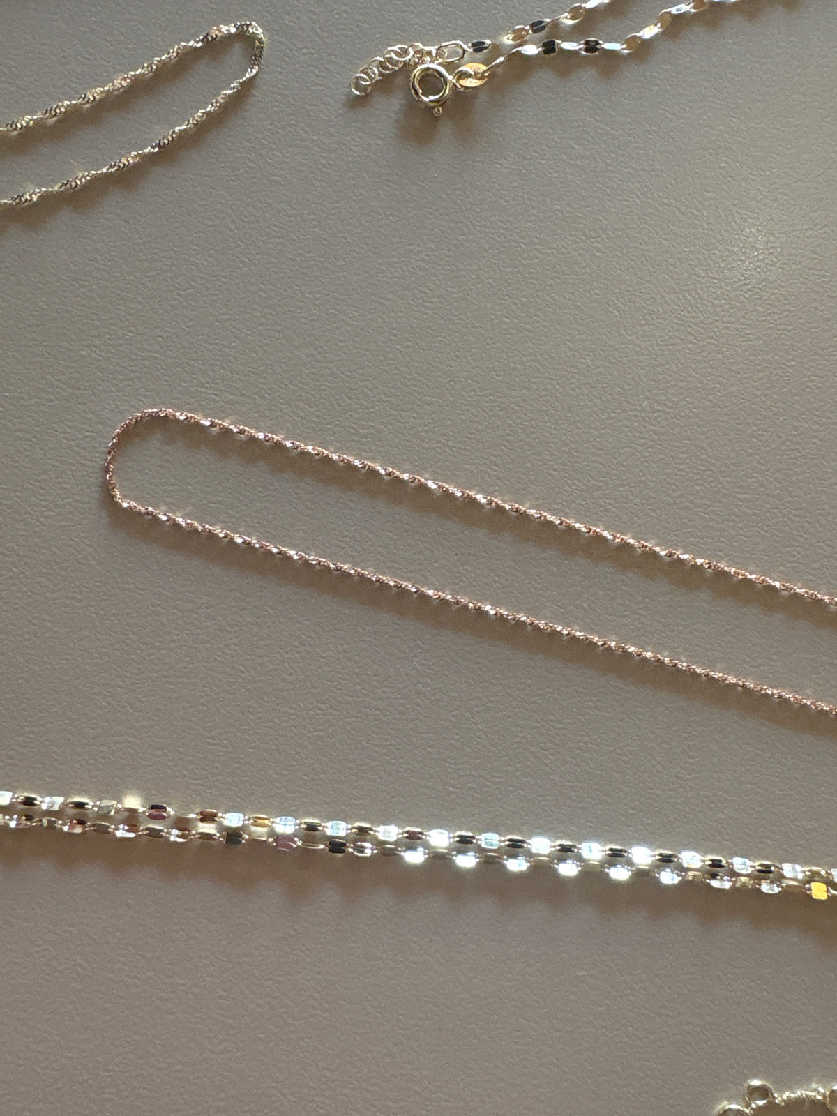 14k Rose Gold Singapore Chain Necklace