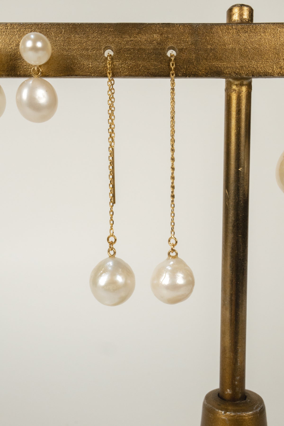 14k Pearl Threader Earrings