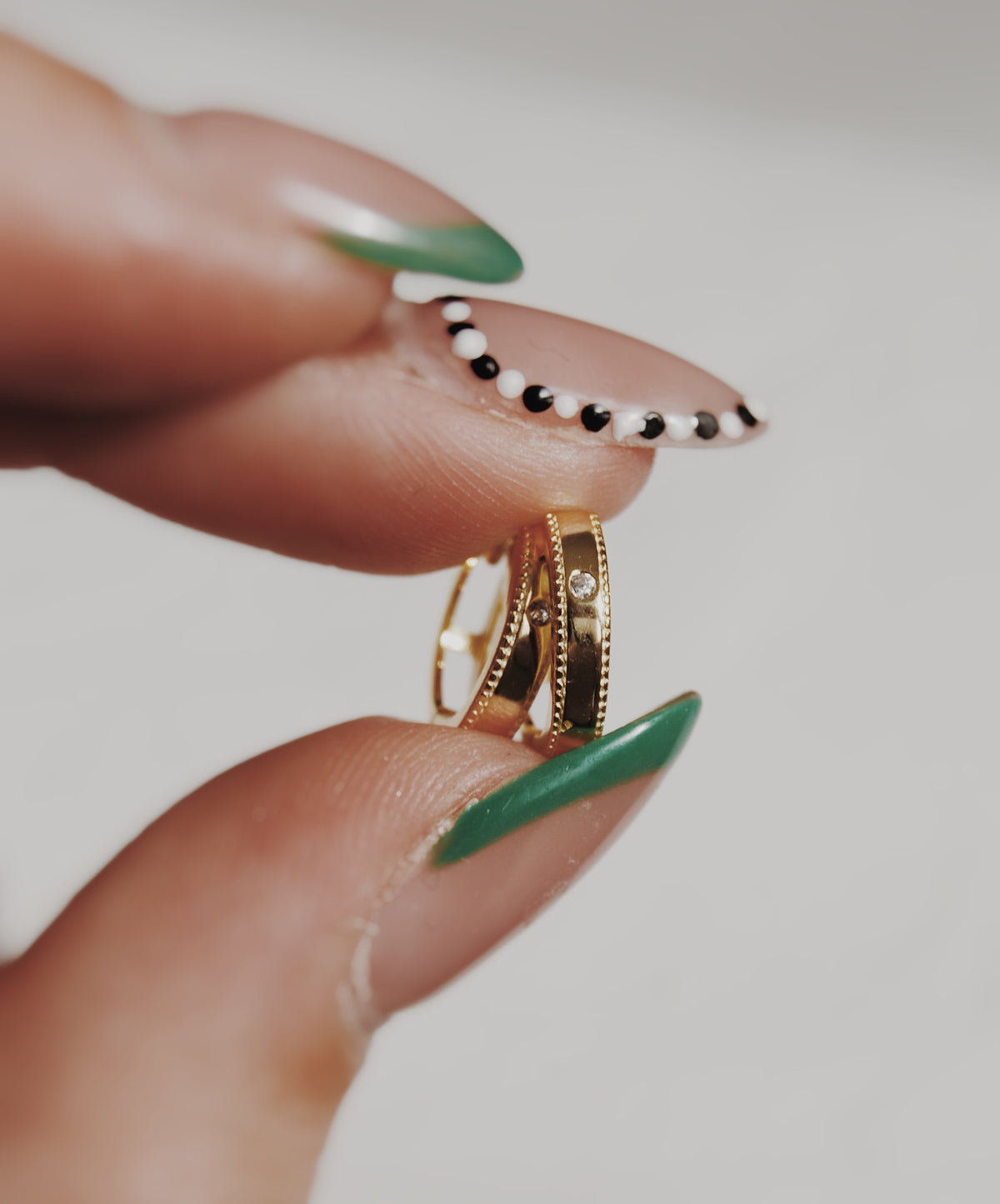 Harriet Solitaire Huggie Hoop Earrings