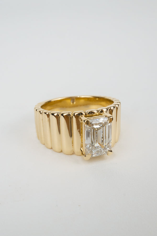 Elizabeth Engagement Ring- 2ct Emerald-Cut