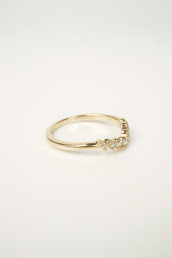 Austyn Contour Wedding Band- Yellow Gold