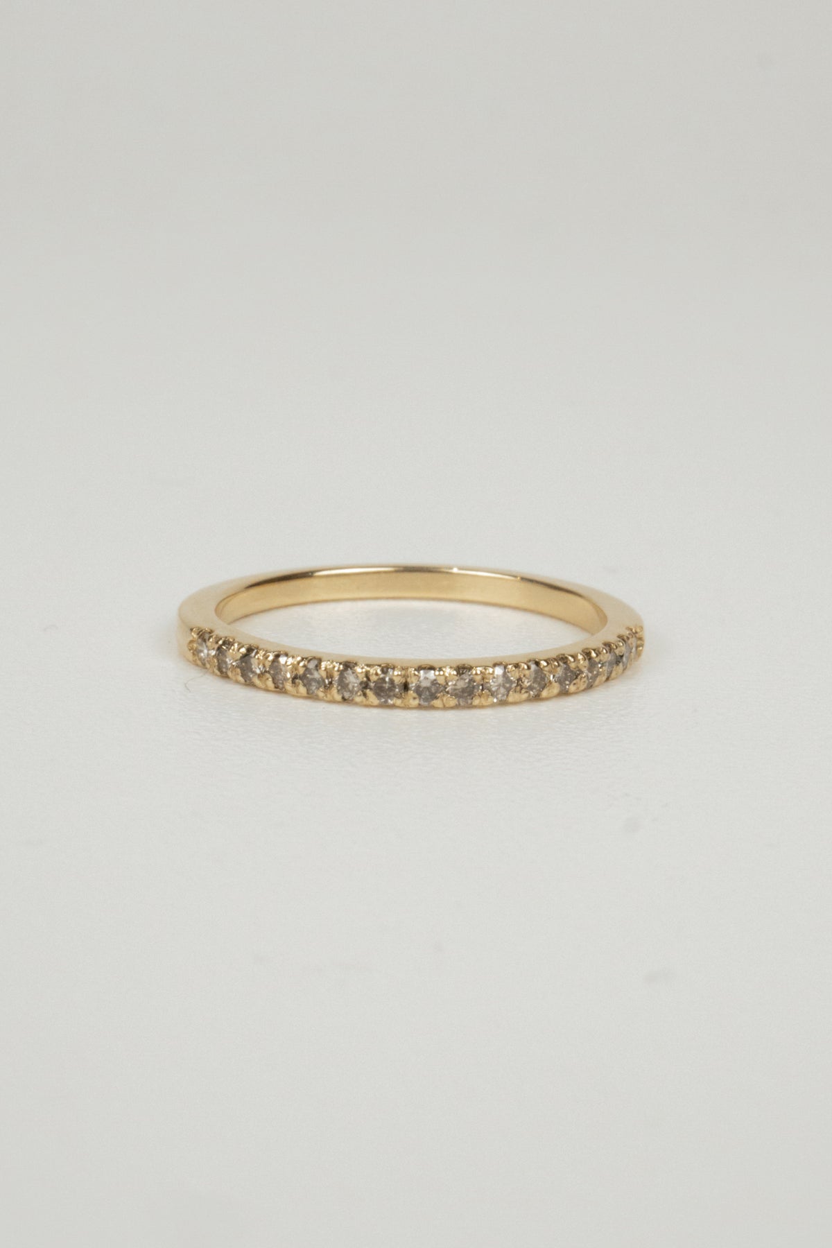 Honey Wedding Band- Champagne Diamonds
