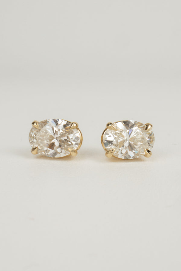 Greer Diamond Earrings- 2ctw Oval