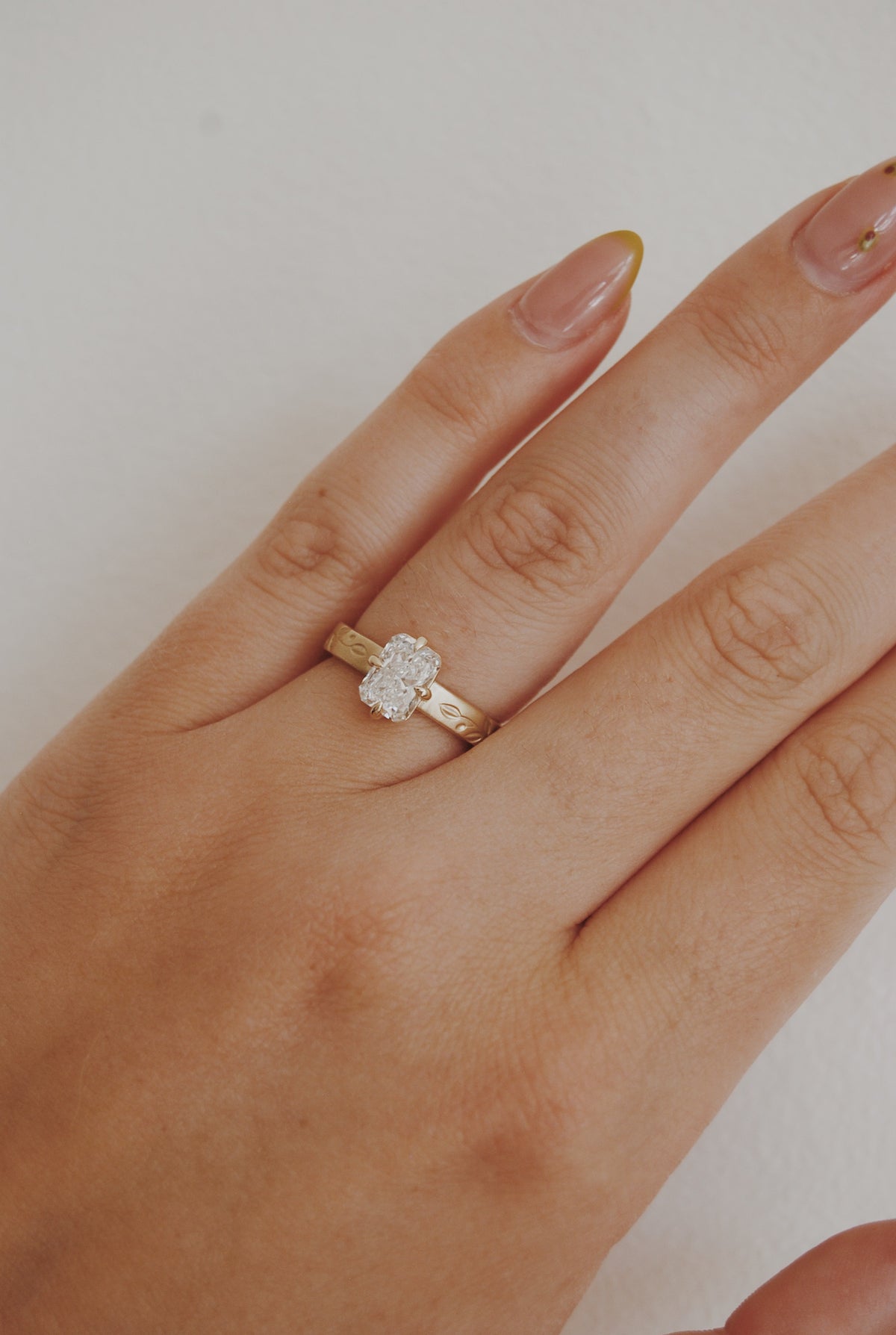 Olive Radiant-Cut Engagement Ring