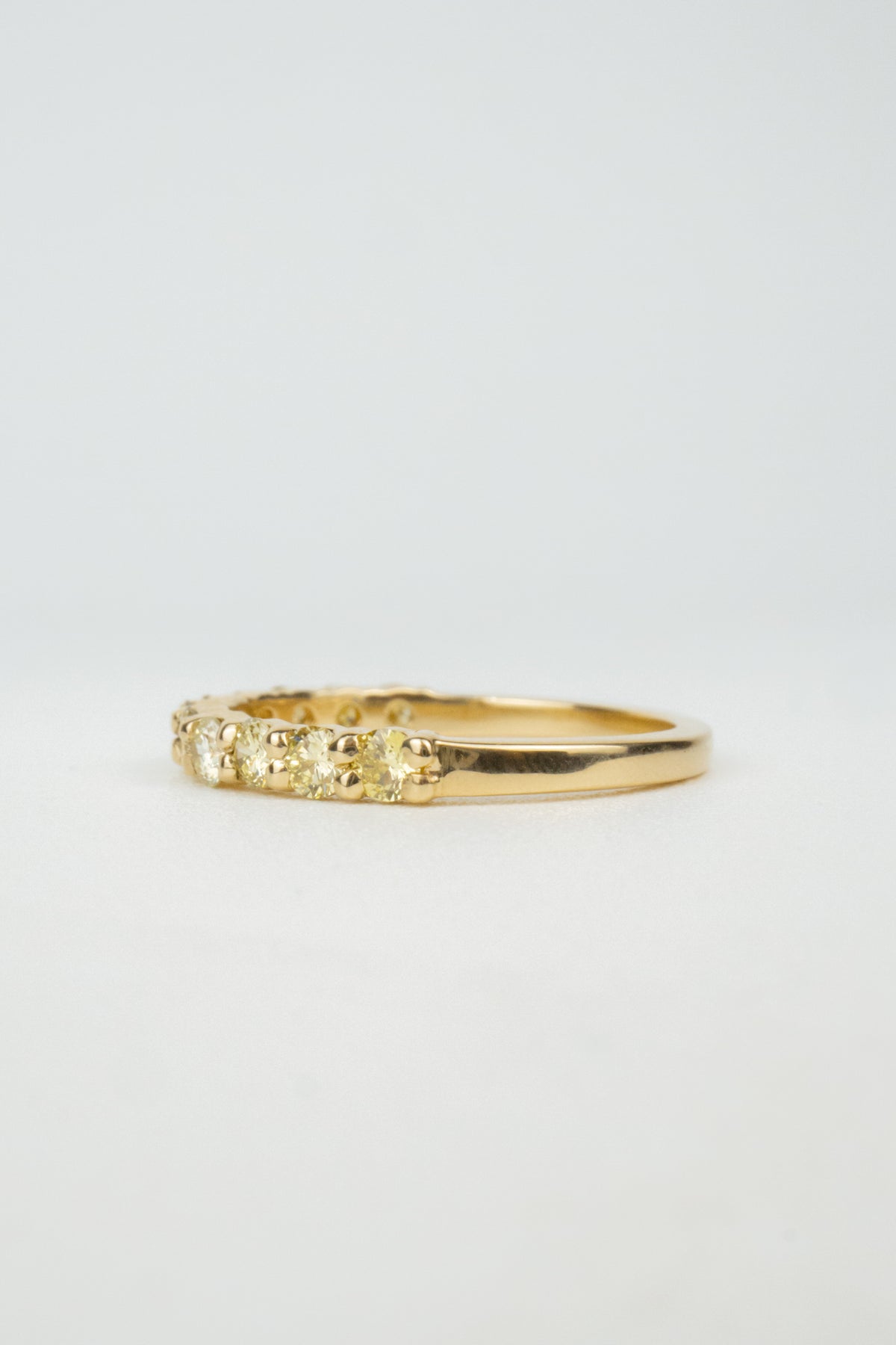 Margot Wedding Band- Yellow Diamonds