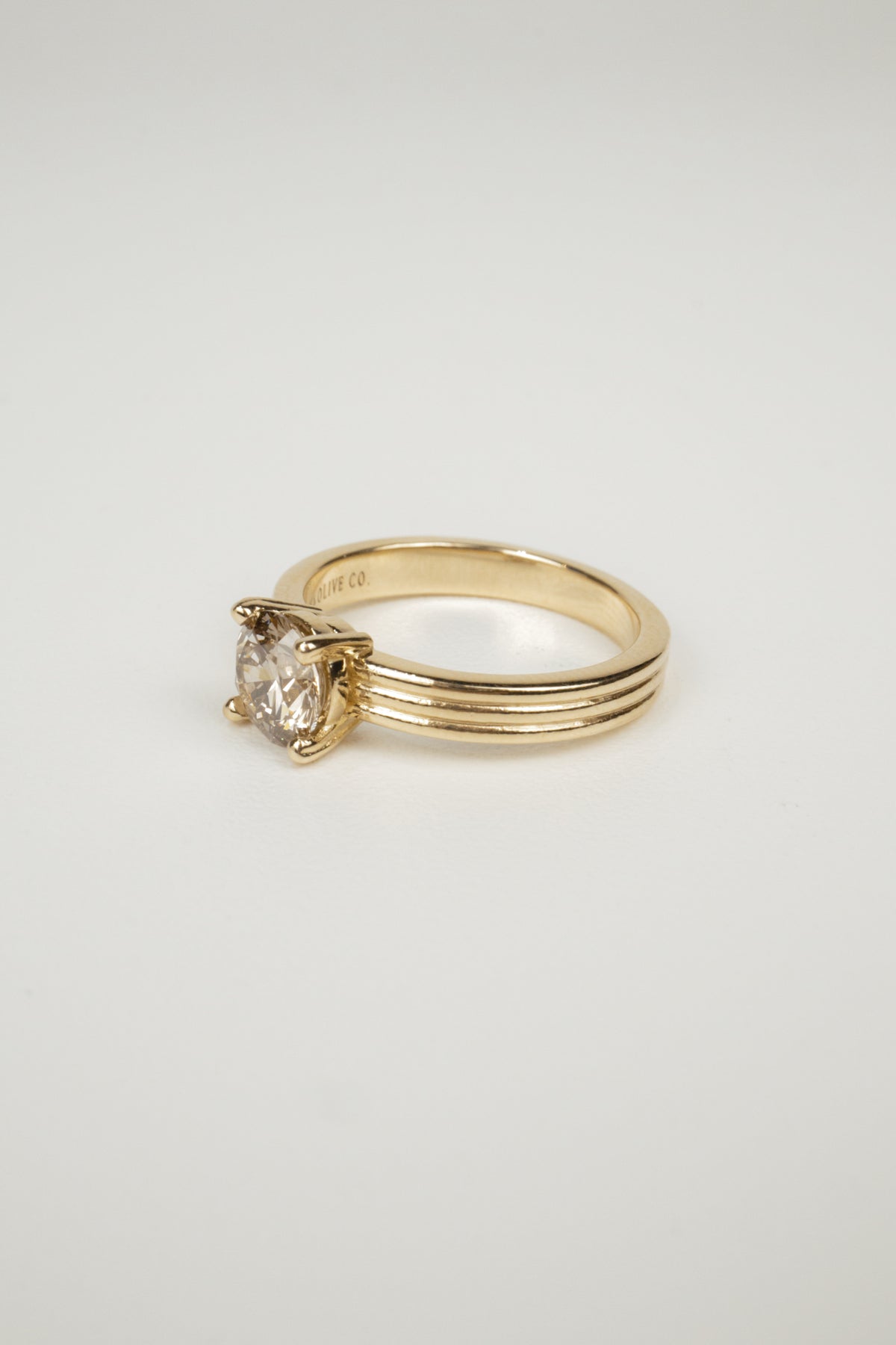 Scottie Engagement Ring- 1ct Round Champagne Diamond