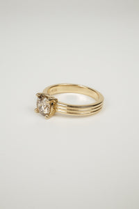 Scottie Engagement Ring- 1ct Round Champagne Diamond