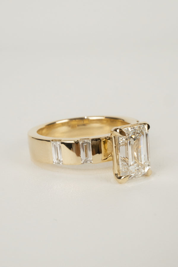 Briar Engagement Ring- 2ct Emerald Cut