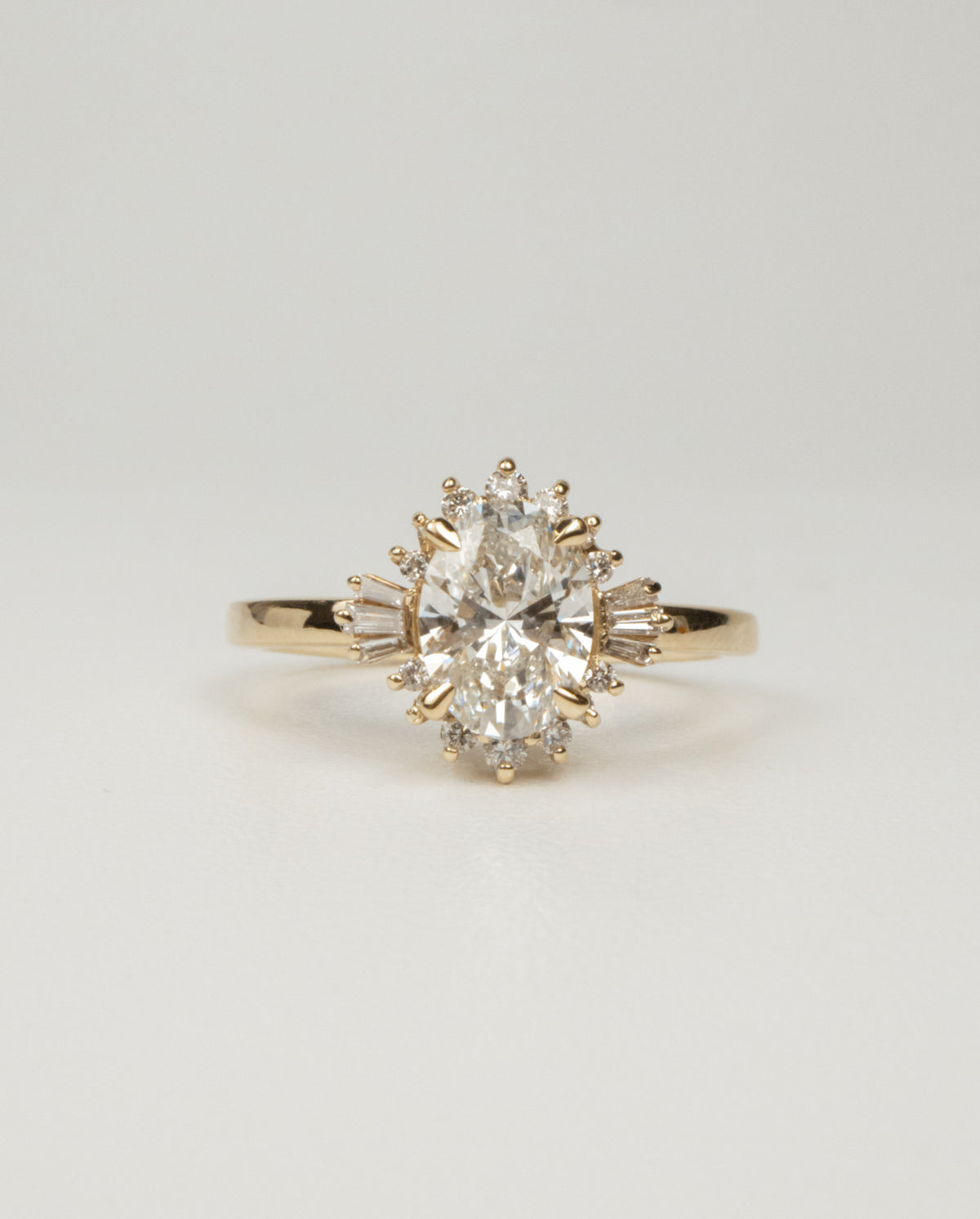 Oakley Oval Halo Engagement Ring