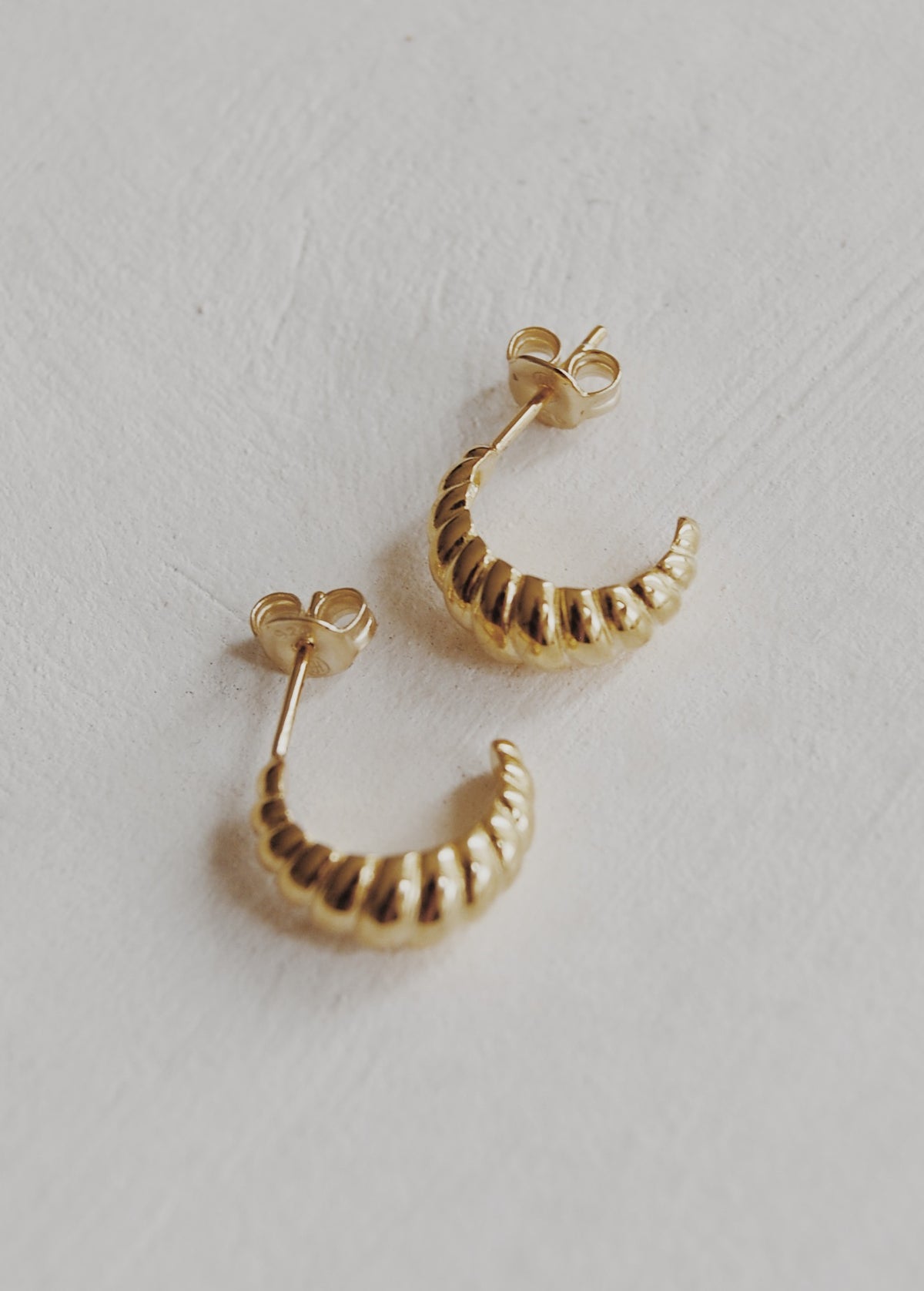Croissant Vermeil Hoops