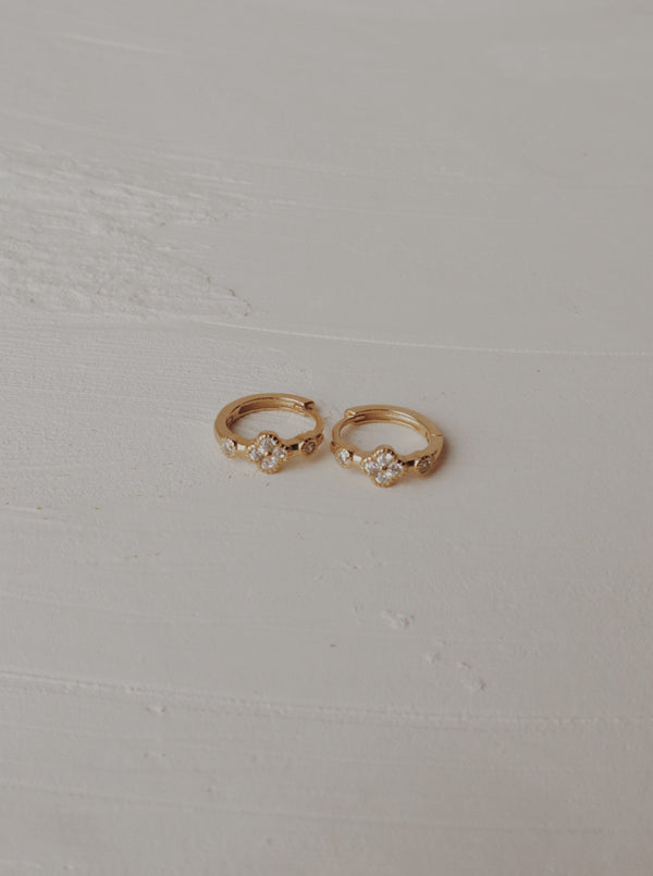 Wisteria Huggie Hoop Earrings