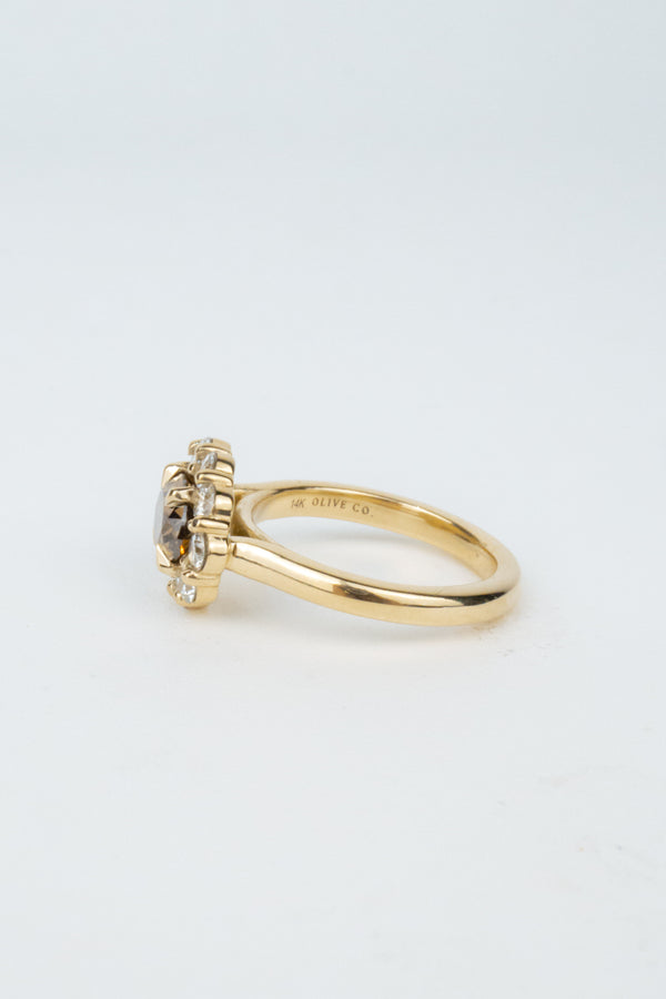 Iverson Engagement Ring- 2.2ctw Brown Diamond
