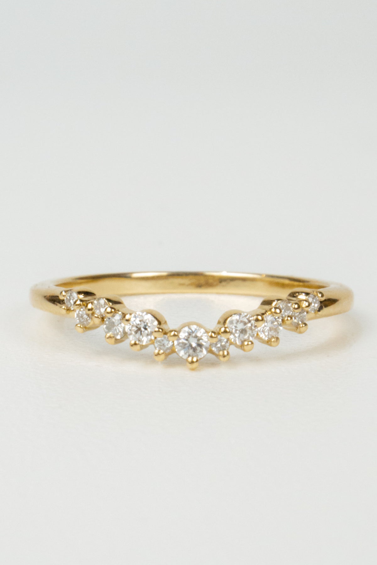 Austyn Contour Wedding Band- Yellow Gold