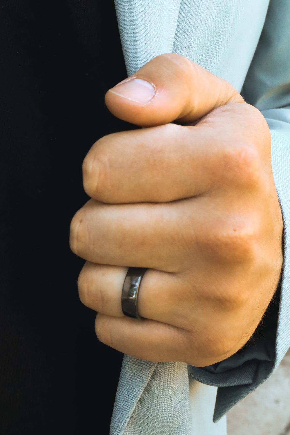 Tao Men’s Zirconium Wedding Band