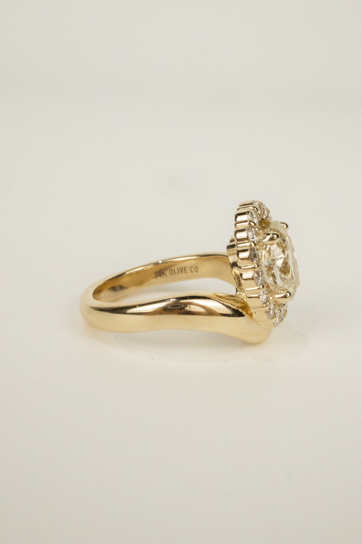 Bonnie Engagement Ring- 2ct Fancy Yellow Lab Diamond