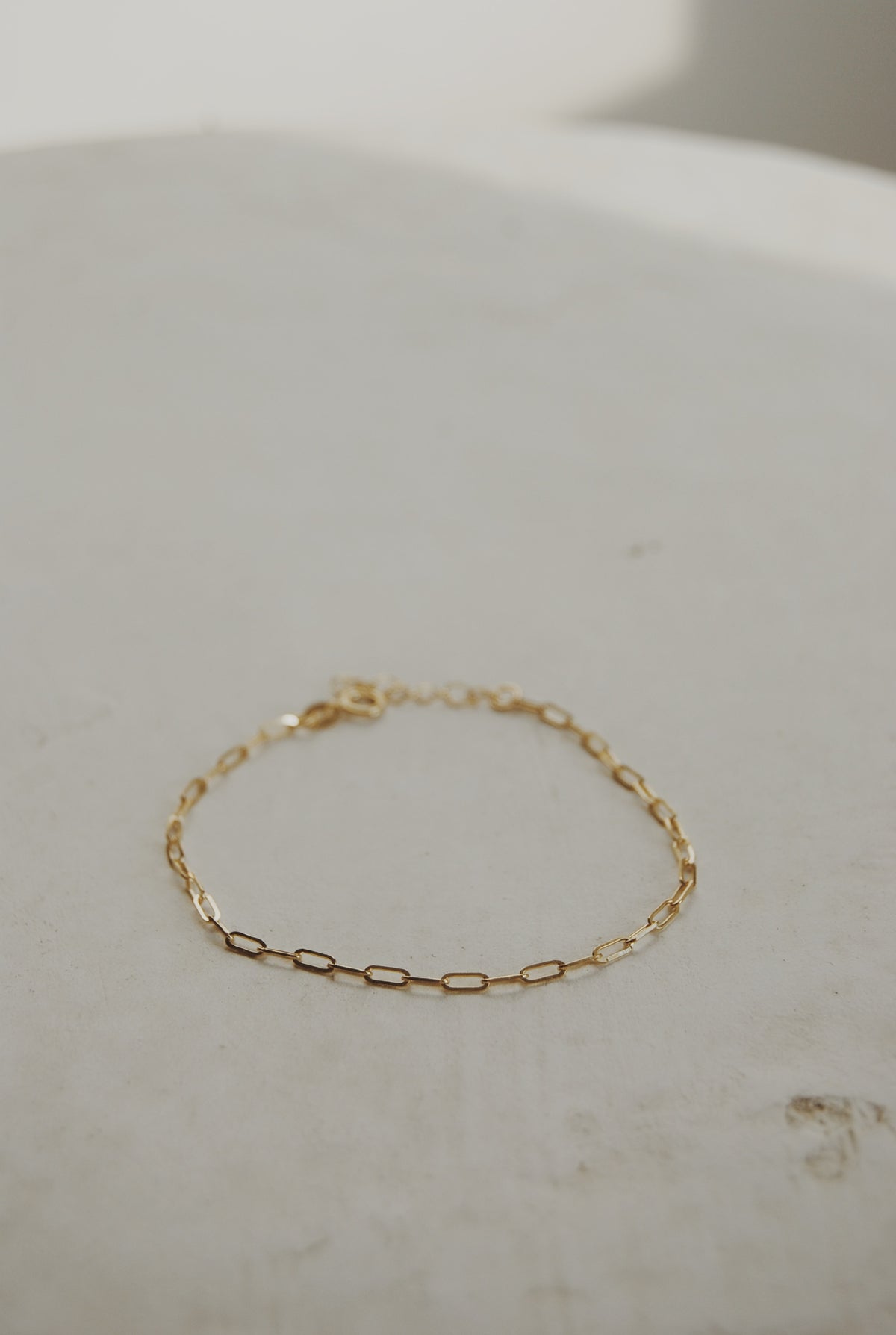 10k Gold Paperclip Bracelet