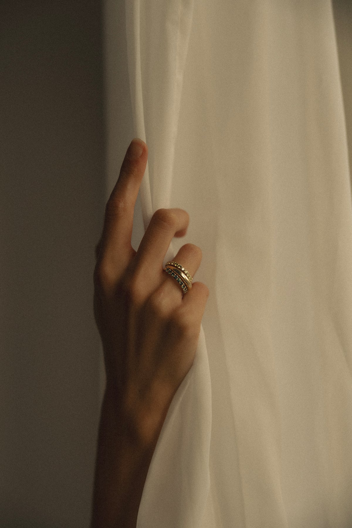 Margot Wedding Band- Yellow Diamonds