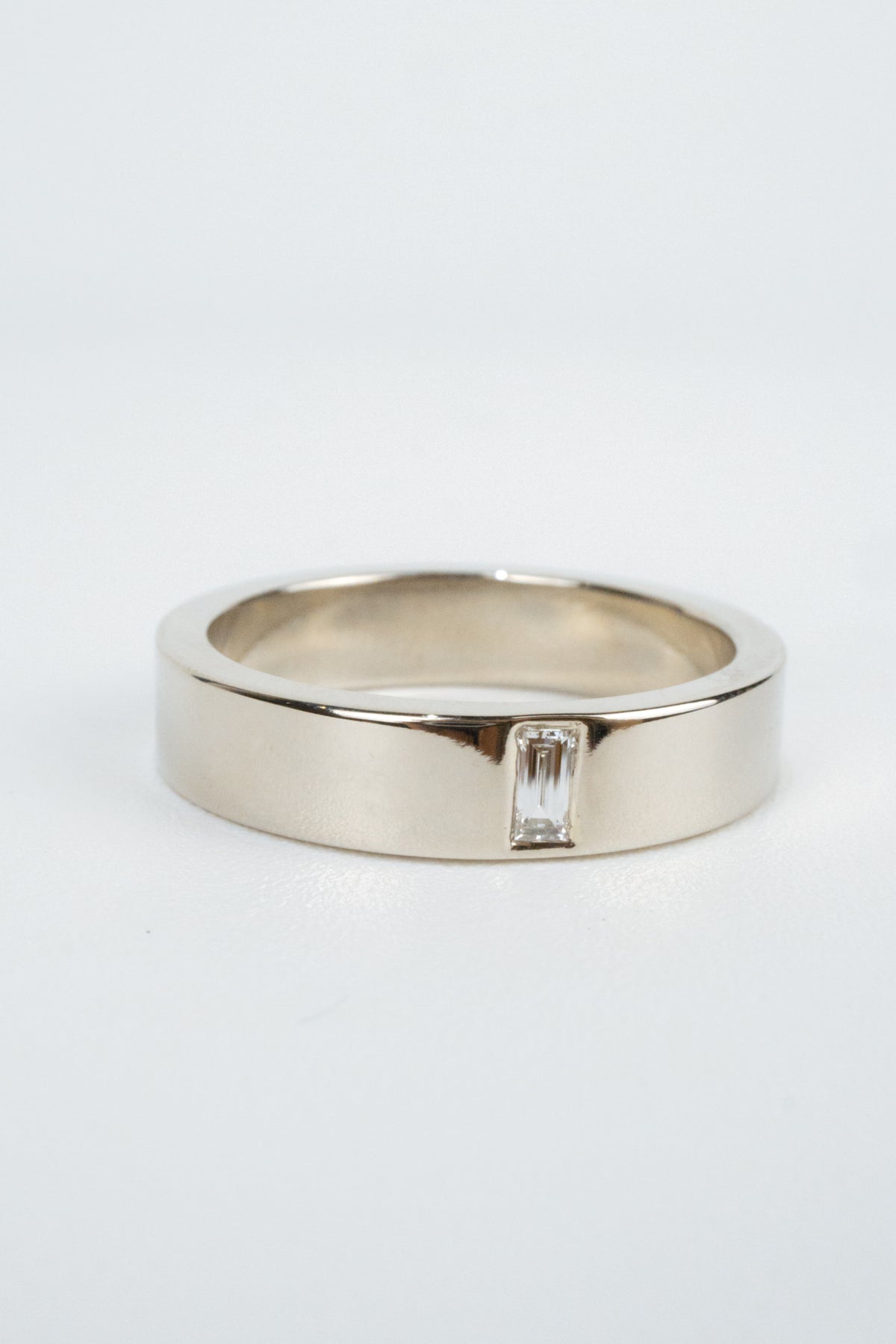 Ryder Men’s Wedding Band- 0.1ct Baguette Diamond