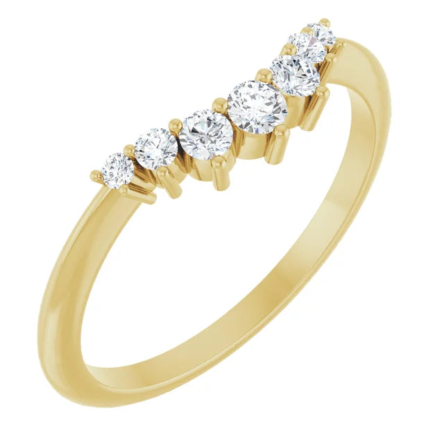 Polly Contour Wedding Band