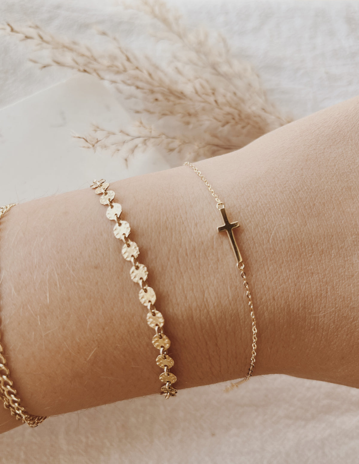 10k Cross  Bracelet