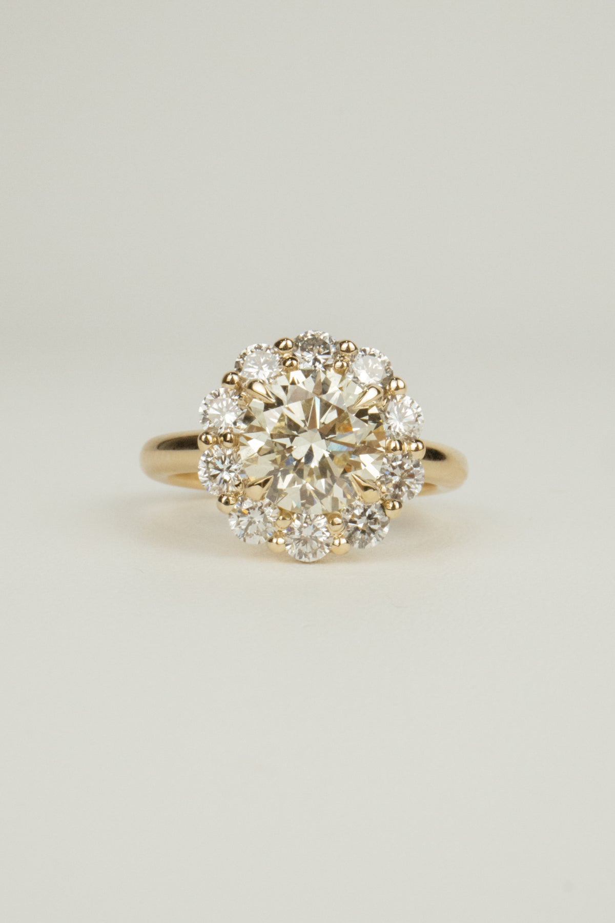 Iverson Engagement Ring- 3.39tcw Yellow Round