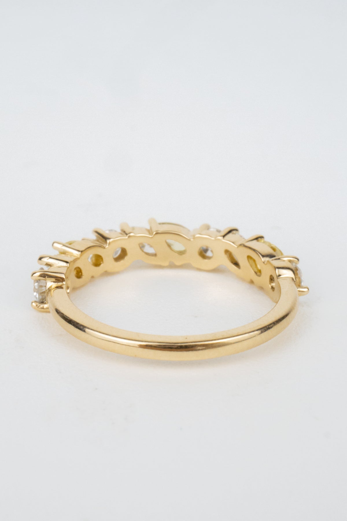 Ella Wedding Band- Yellow Diamonds