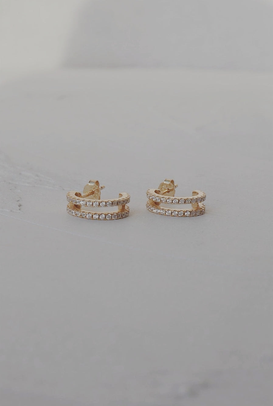 Double Piercing Illusion Hoop Earrings