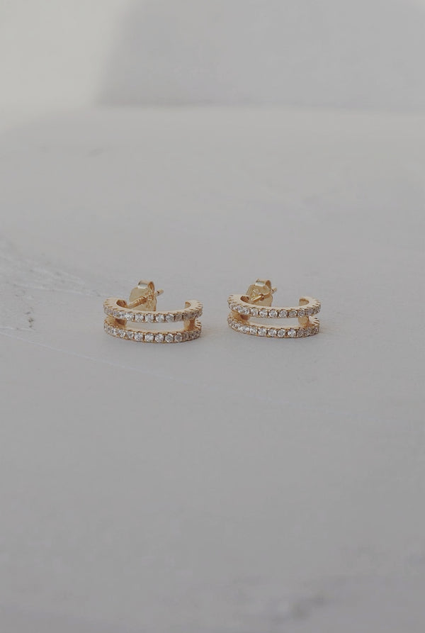 Double Piercing Illusion Hoop Earrings