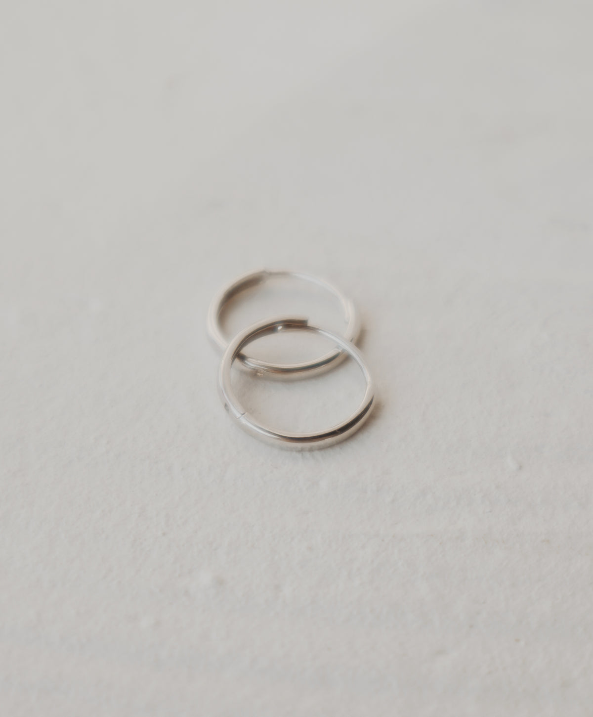 10k White Gold Clarissa Huggie Hoop Earrings