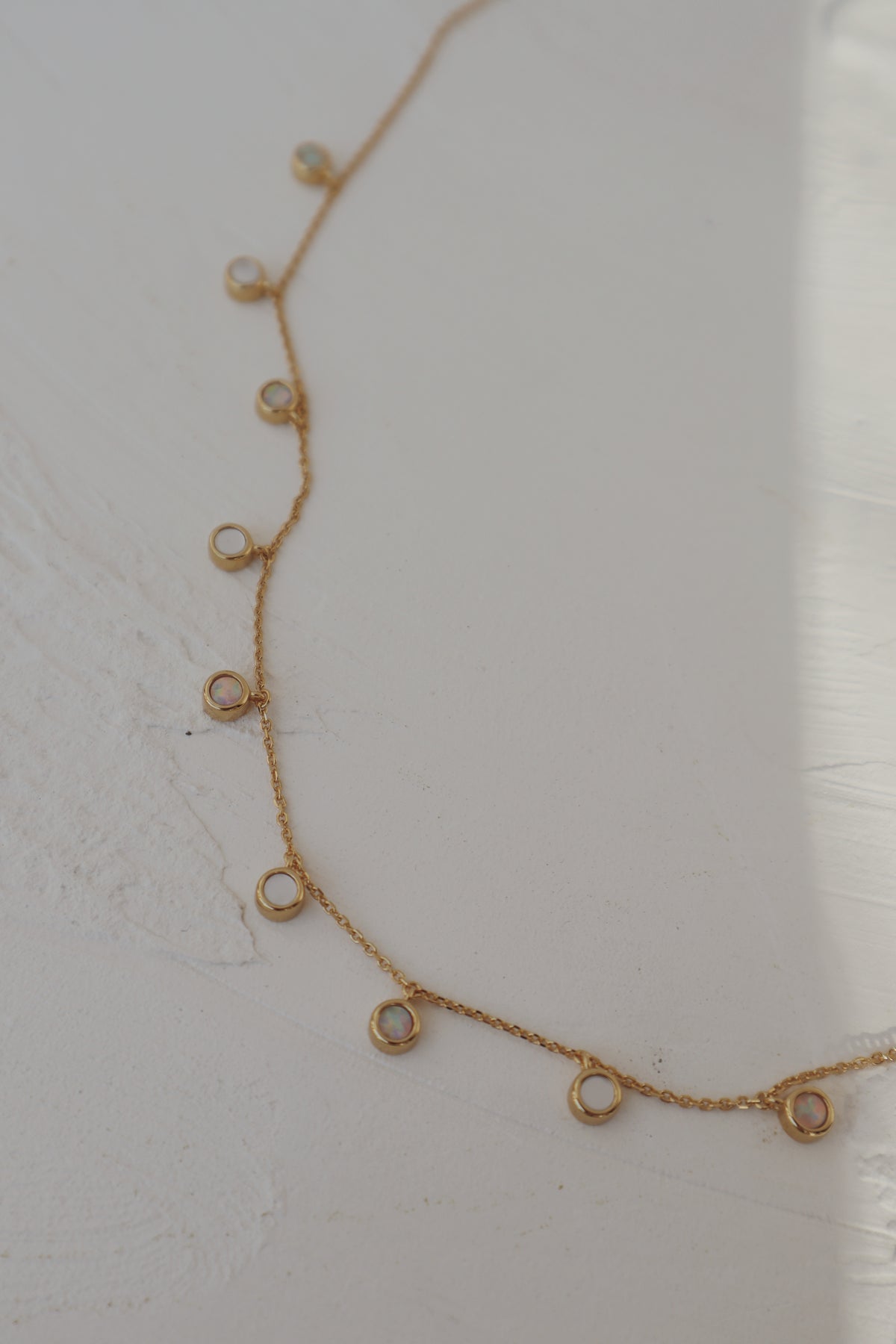 Sierra Opal & Pearl Drop Necklace - Vermeil