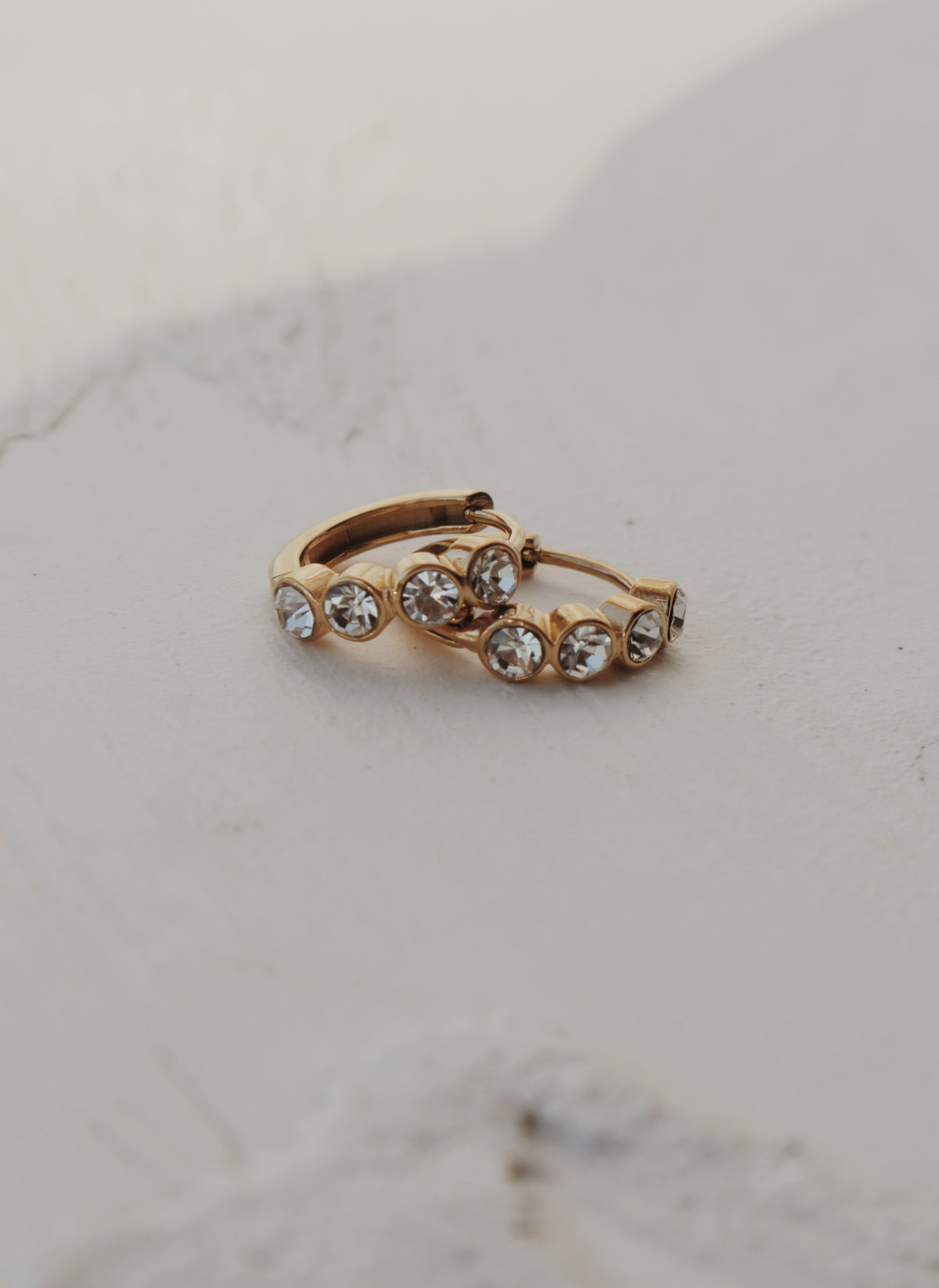 Frosted Huggie Hoop Earrings