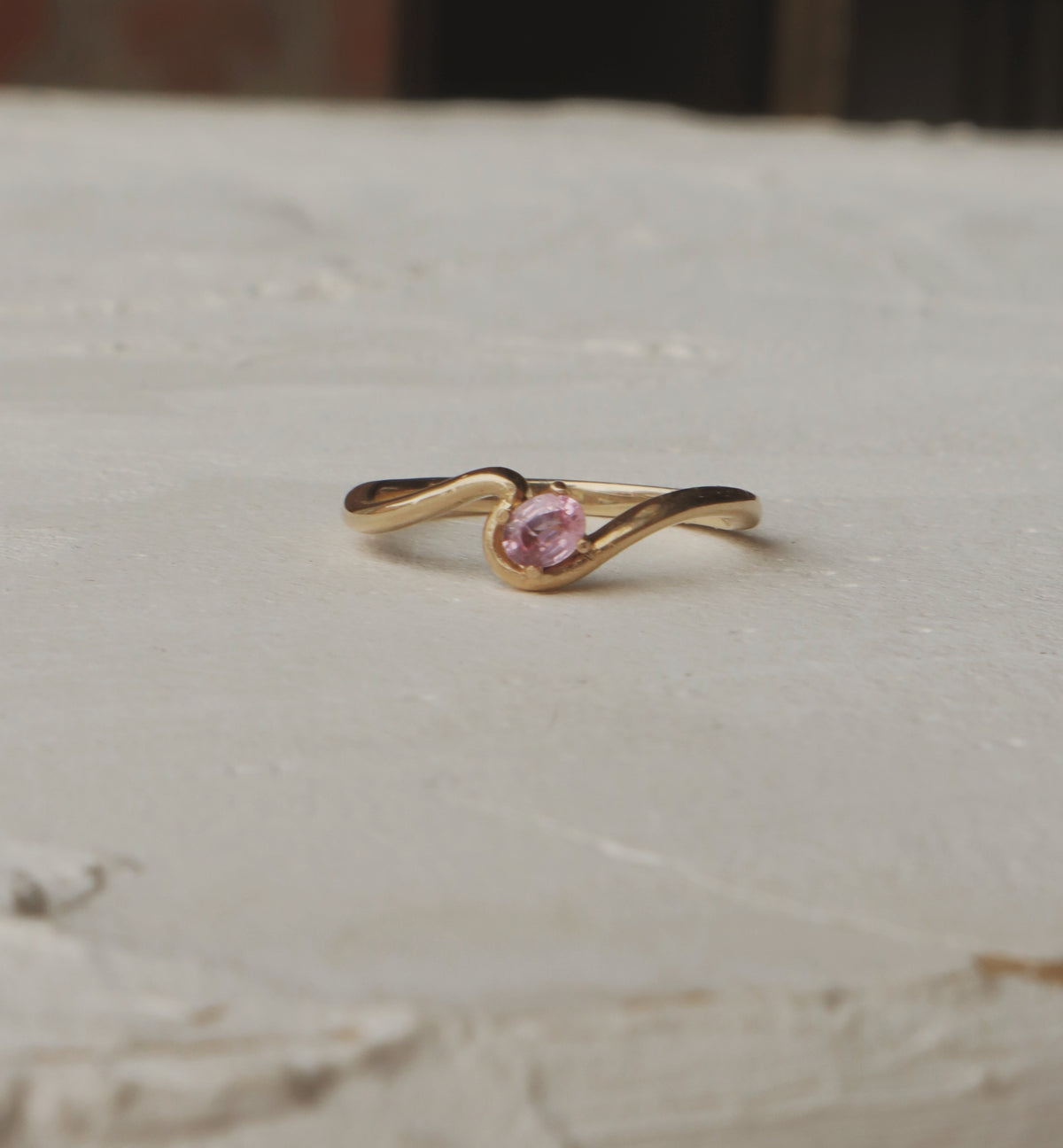 10k Mara Pink Sapphire Ring