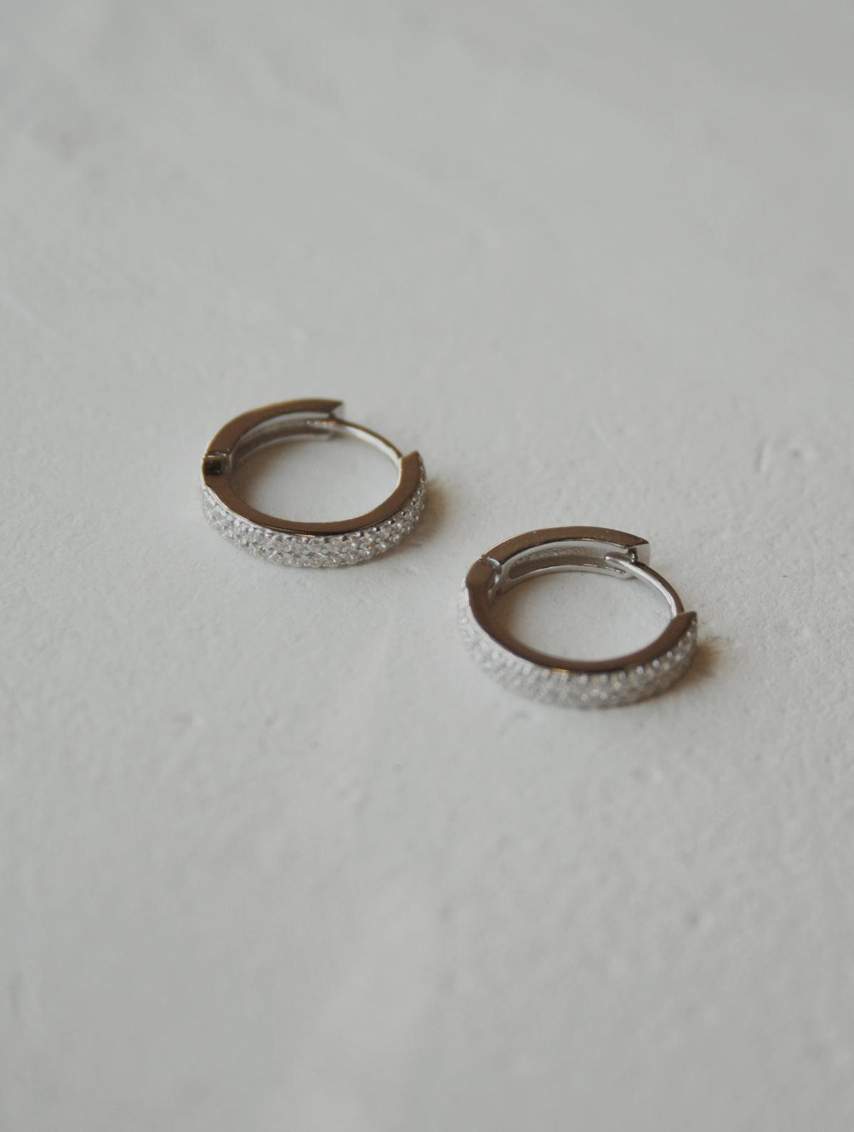 Snow Flurries Huggie Hoop Earrings