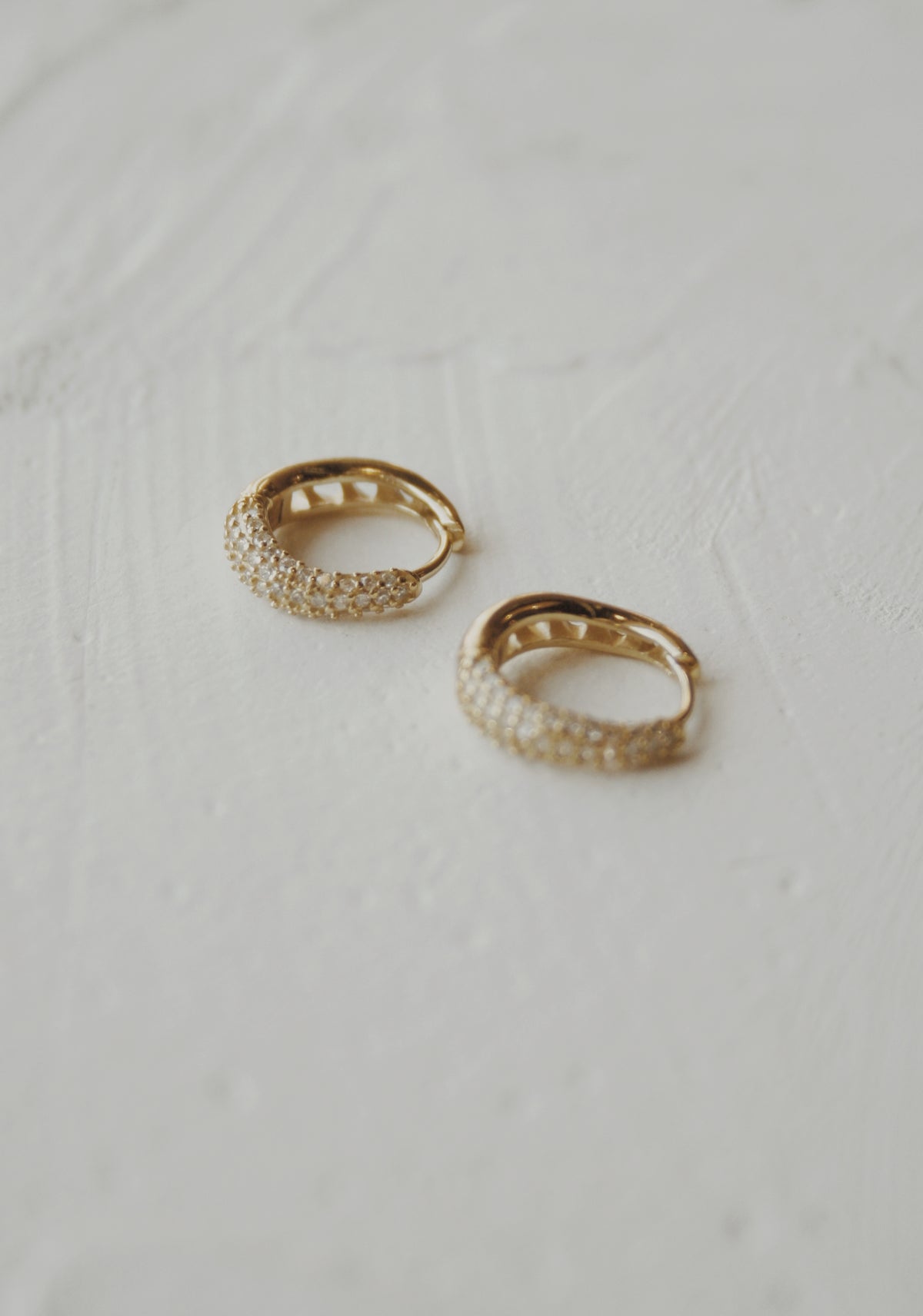 Frosted Huggie Hoop Earrings