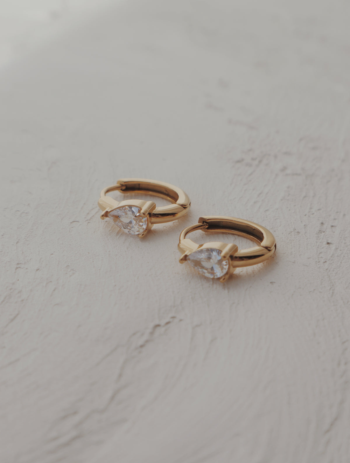 Jessica Pear Huggie Hoops